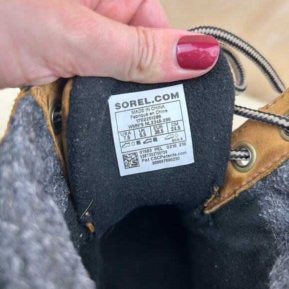 Sorel Women's Duck Boots Leather & Wool Upper (7.5) - Picture 7 of 8